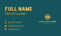 Golden Ornate Lettermark Business Card