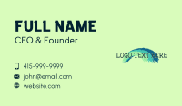 Paint Brush Wave Wordmark Business Card Design