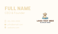 Puppy Pet Dog Towel Business Card