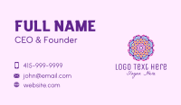 Colorful Mosaic Lantern Business Card Design