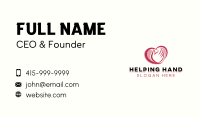 Heart Hand Healthcare Business Card Image Preview