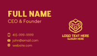 Golden Asian Pig Business Card Design