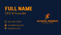 Running Athletic Bolt Business Card Image Preview