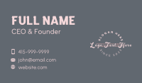 Beauty Wave Wordmark Business Card