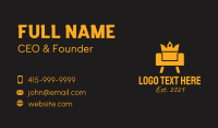 Golden Royal Couch  Business Card