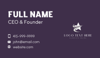 Event Planner Star Swoosh Business Card
