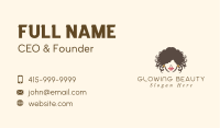 Curly Hair Woman Business Card