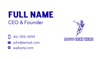 Blue Lacrosse Player Business Card Design