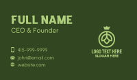 Green Flower Bud Crown Business Card