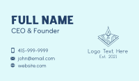 Blue Candle Map Business Card