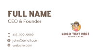 Cute Lady Cleaner Business Card