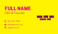 Pink Graffiti Wordmark Business Card