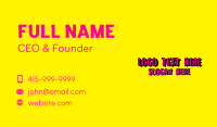 Street Business Card example 4