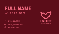 Heart Couple Dating App  Business Card Image Preview