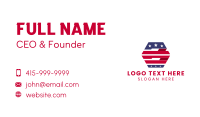 Hexagonal USA Banner Business Card Design
