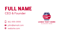 Hexagonal USA Banner Business Card