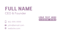 Classic Apparel Brand Wordmark Business Card