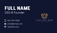 Shield Crown Wing Business Card Design