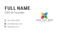Multicolor Cross Lettermark Business Card