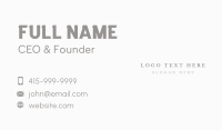 Elegant Classic Wordmark Business Card