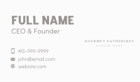 Elegant Classic Wordmark Business Card Image Preview