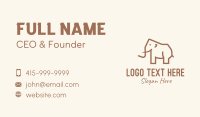 Brown Mammoth Elephant Business Card