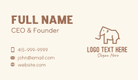 Brown Mammoth Elephant Business Card Design