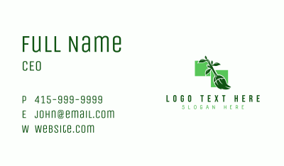 Natural Cleaning Broom Business Card Image Preview