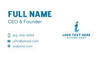 Letter I Business Card example 2
