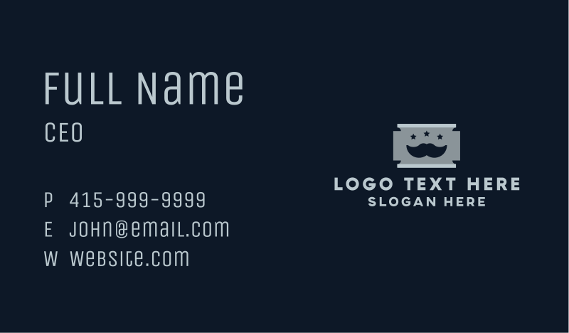 Shaving Business Card example 2