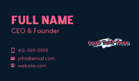 Paint Graffiti Wordmark Business Card Design