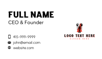 Seafood Lobster New Hampshire Business Card Design