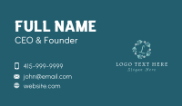 Floral Wreath Lettermark Business Card