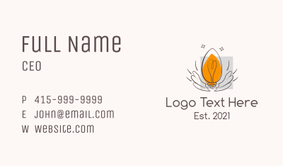 Winged Light Bulb  Business Card Image Preview