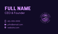 World Globe Waves Business Card