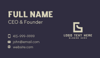 Real Estate Letter G  Business Card