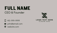 Architect Structure Builder Letter X Business Card Design