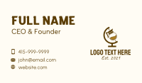 Brown Global Coffee  Business Card Design