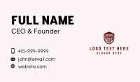 Architecture Column Shield Business Card