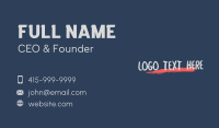 Brush Texture Wordmark Business Card Design