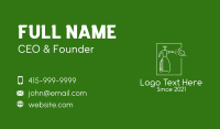 White Watering Bottle  Business Card