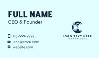 Digital Tech Letter C Business Card Design