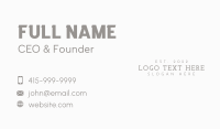 Elegant Fashion Photographer Business Card