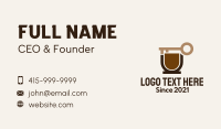 Coffee Cup Key Business Card Design