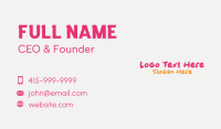 Fun Playful Wordmark  Business Card