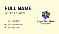 Multicolor Chat Dice Business Card Design