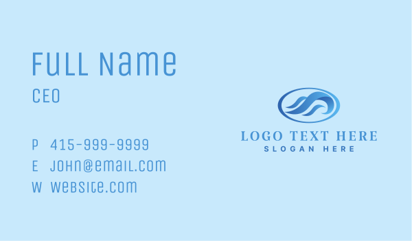 Creative Wave Agency Business Card Design Image Preview