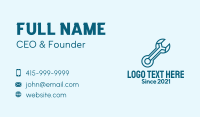 Blue Outline Wrench  Business Card Image Preview