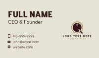 Coffee Letter Q Business Business Card