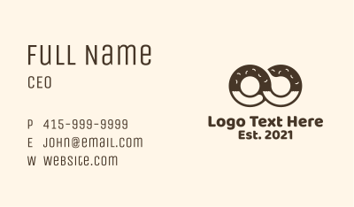Infinity Pretzel Bakery Business Card Image Preview